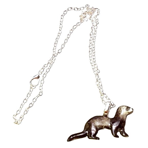 Black Sable Ferret Necklace 739 - Picture 4 of 9